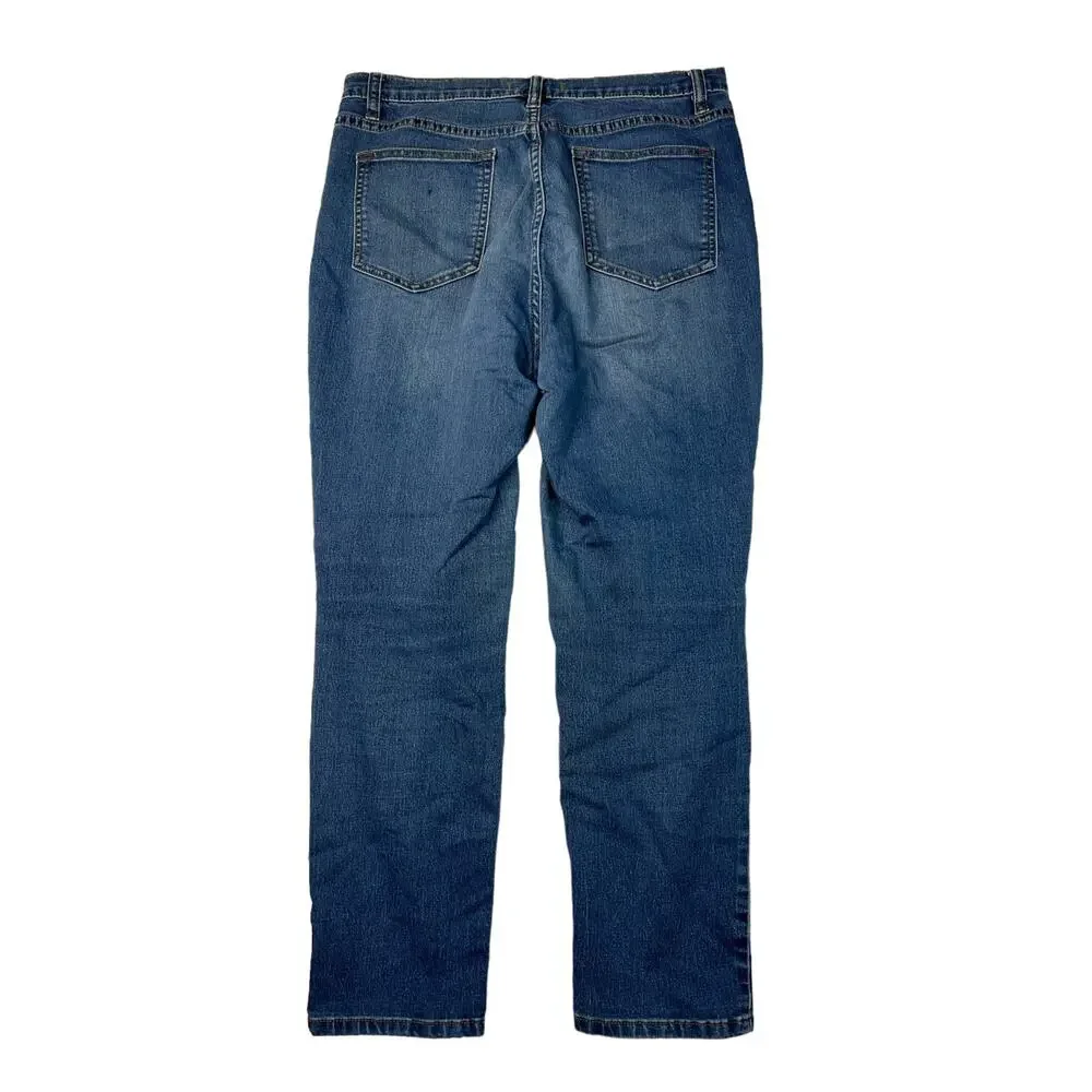 Free People High-Rise Ankle Skinny Jean Denim Stretch Medium Wash Womens 31
